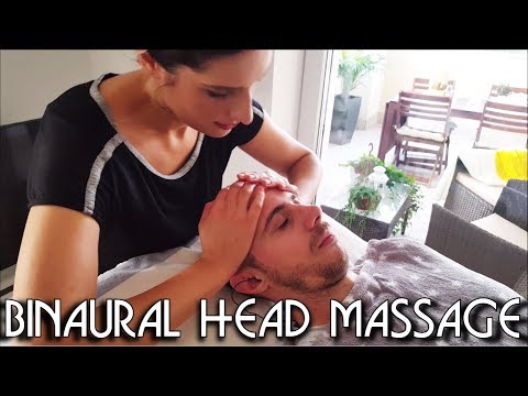 💆 Face and Head Massage - BINAURAL recording - ASMR no Talking