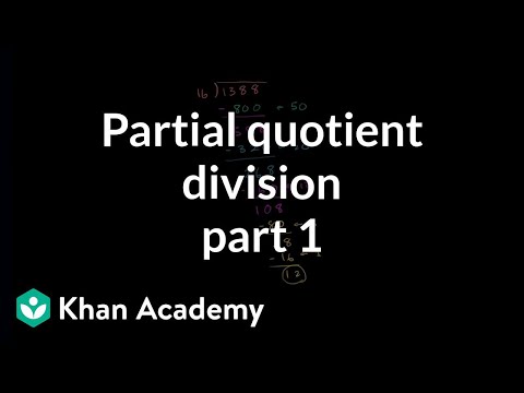 Partial quotient method of division