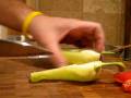 videos de ZDP-189 Damascus Gyuto tomato chopping