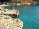 Jumping into water in Ibizia