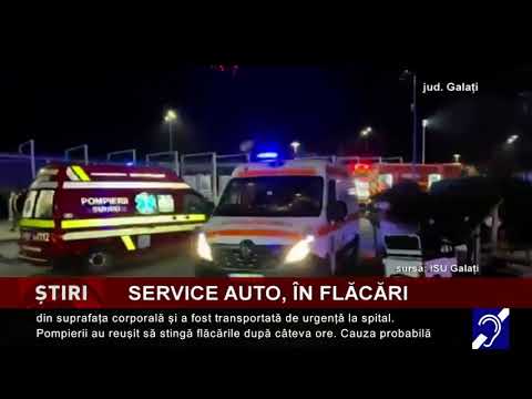 Incendiu puternic la un service auto din comuna Șendreni