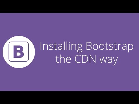 Bootstrap tutorial 2 - Installing Bootstrap the CDN way