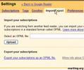 OPML export i Google Reader
