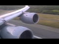 Takeoff from CCS in Lufthansa A340-600 to FRA