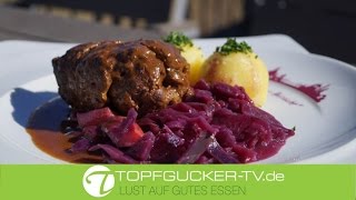 Original sächsische Rinderroulade mit Apfelrotkohl