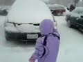 Cleaning snow off the car - part 1