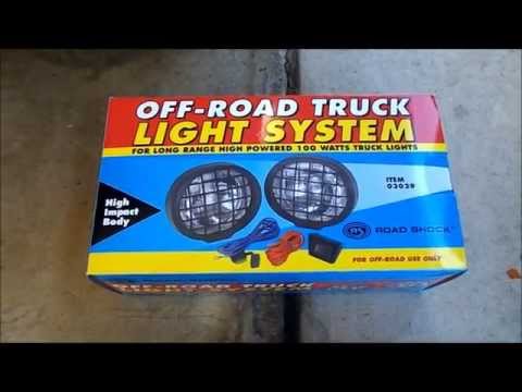 How to install off road lights DIY Cheap Harbor Freight Road Shock lights Econoline Project part 14