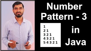 Number Pattern - 3 Program (Logic) in Java by Deepak