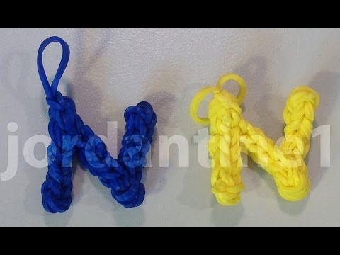 Skinny Letter N Alphabet Charm - Rainbow Loom, Crazy Loom