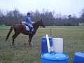 Charlie and I cantering in the big ring