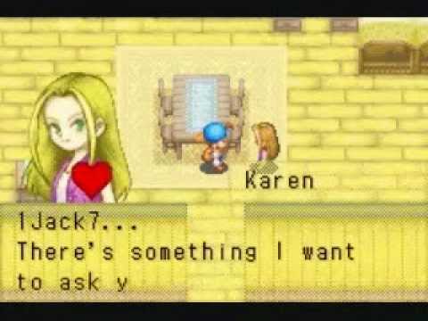 how to marry karen in harvest moon gba