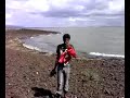gouse walking on hard rocks in hospet dam side