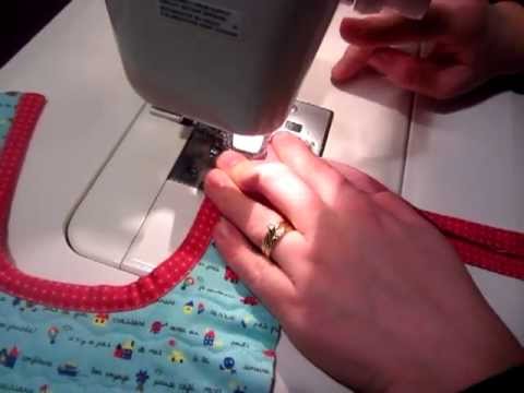 how to attach bias tape to v neck