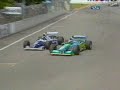 Choque entre Schumacher y Hill