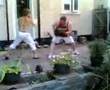 Back garden fighting J v 3 in a row