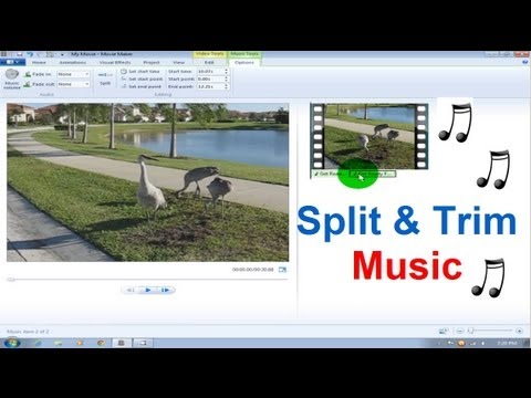 how to trim music in movie maker