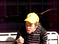 Boy eating apple