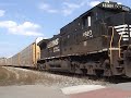 Conrail SD70 on NS Autorack in Hannibal, MO Conrail SD70 on NS Autorack in Hannibal, MO