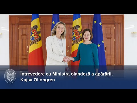 Președinta Maia Sandu s-a întâlnit cu Ministra olandeză a apărării, Kajsa Ollongren