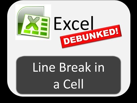 how to break line in excel