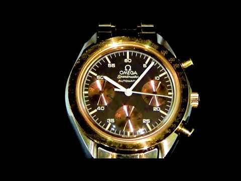 Men's Stainless Steel/18k Yellow Gold Omega 'Speedmaster' Automatic Chronograph