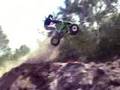 Overjumped. Duża hopa- chyba zbyt krótka. kfx 450 r