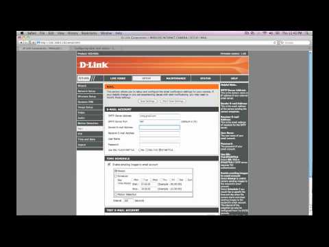how to setup dlink camera email