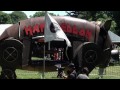 Click here to watch this video GoogaMooga Hamageddon sculpture is functional pig rotisserie