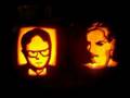 The Office Halloween Ideas; Dwight Schrute & Angela Pumpkin
