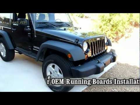 Jeep Wrangler OEM Running Boards Intstall by OnlyJeep.com