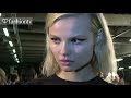 SUBSCRIBE: bit.ly www.FashionTV.com PARIS - Model Ginta Lapina is backstage at the Lanvin show during Paris Fashion Week Fall/Winter 2012-2013, making a spectacle of herself with a giant video camera and getting the attention of photographers and model Ruby Aldridge. The models, Ginta...