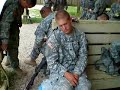 Waking up -Army soldier