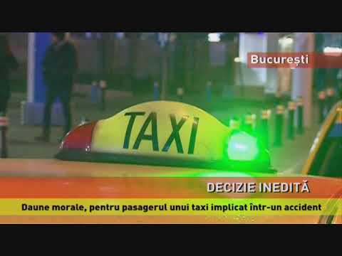 Daune morale, pentru pasagerul unui taxi implicat într-un accident