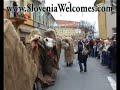 Fun characters at the Kurentovanje in Ptuj, Slovenia