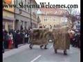 Fun characters at the Kurentovanje in Ptuj, Slovenia