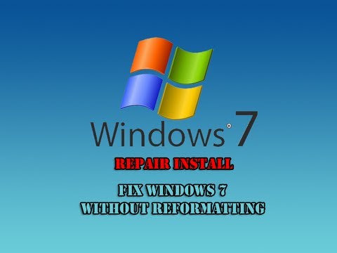 how to repair install windows 7