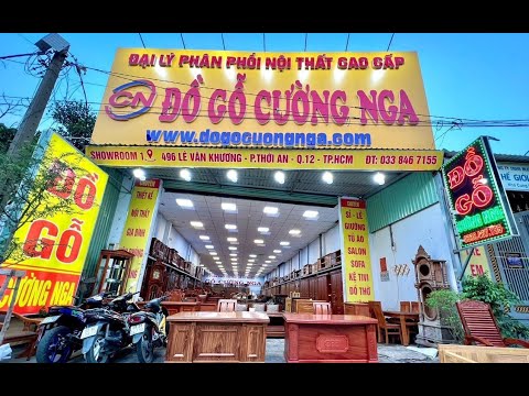 Bên trong showroom cơ sở Đồ Gỗ Cường Nga 