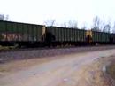 UP 9668 CNW patch leading coal westbound WITH MEET