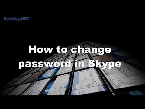 how to change skype password