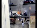 Taxi arde en El Llanito
