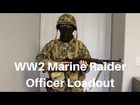 My WW2 Airsoft Officer Marine Raider Loadout!