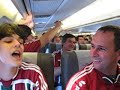 Torcida do FLU no avião indo pra FLUripa!