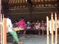 Children singing in Pura Busakih Children singing in Pura Busakih