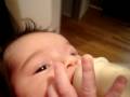 Adiya feeds herself!!!!