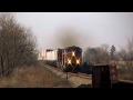 BNSF 5381 East, Crosses Big Rock Creek on 11-27-09