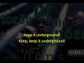 Keep it underground! (With lyrics)