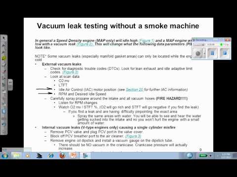 how to test for a vacuum leak