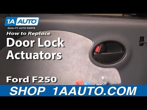 How To Replace Install Broken Power Door Lock Actuator Ford F250 F350 Super Duty 99-07 1AAuto.com