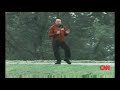 REPORTER NEARLY GETS BLOWN OVER