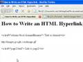 How to Create Web Pages Using HTML : How to Write an HTML Hyperlink
